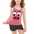thumbnail image 2 of Eltusu Girls Cotton Tank Tops, Crew Neck Funny Sleeveless Fashion Summer Tops Shirts Pink Size 10-11 T, 2 of 3