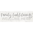 thumbnail image 2 of Lux + Me Designs 24x11 White Modern Wood Framed Museum Art Print Titled - Family-Food And Friends Welcome Here, 2 of 4