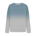 thumbnail image 4 of Women's Oversize Sweatshirts Gradient Color Pullover Loose Round Neck Drop Shoulder Long Sleeve Top Cropped Autumn and Winter Fashion Clothing Y2K Outfits, 4 of 5