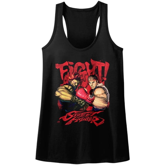 Street Fighter Fight! Black Women's Racerback Tank Top