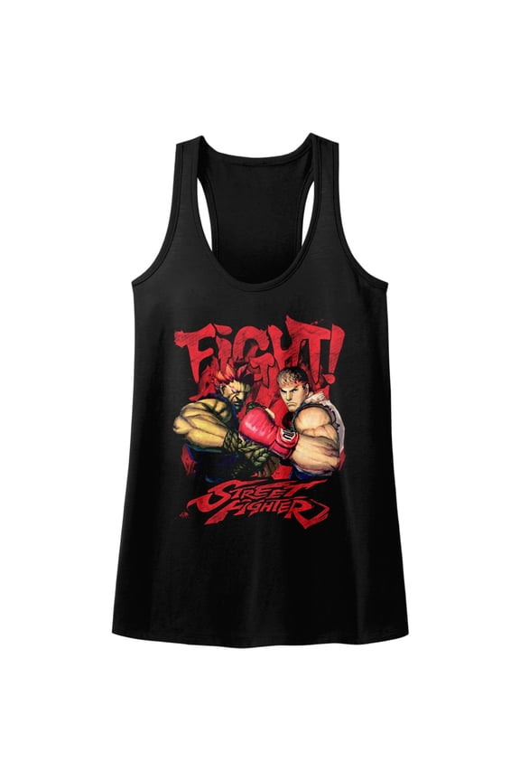 Street Fighter Fight! Black Women's Racerback Tank Top