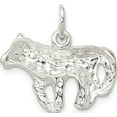 thumbnail image 3 of Sterling Silver Wolf Charm (18 X 23) Made In India qc1782, 3 of 5