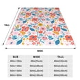 thumbnail image 3 of Fuzoiu Floral Ditsy Print Ultra-Soft Micro Fleece Blanket,All Seasons Flannel Throw, Lightweight Blanket for Bed, Sofa, Couch, Movie Night, Camping, and Travel-80"x60", 3 of 7