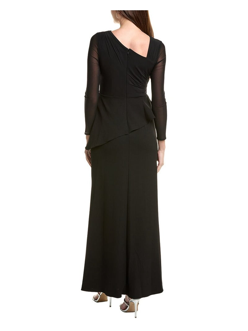 Adrianna Papell womens Knit Crepe Combo Mesh Gown, 6, Black - Walmart.com Adrianna Papell womens Knit Crepe Combo Mesh Gown, 6, Black - Walmart.com