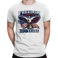 thumbnail image 2 of Smartprints Freedom Lives on 250Th Anniversary Men's T-Shirt White, Cotton, S, 2 of 4