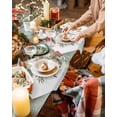thumbnail image 3 of Christmas Ball Placemats Set of 2 Green Eucalyptus Leaves Winter Snowflakes Flower Heat Insulation Washable Place Mats, Rustic Non-Slip Table Mats for Dining Table Party Kitchen Decor,13x19 Inch, 3 of 4