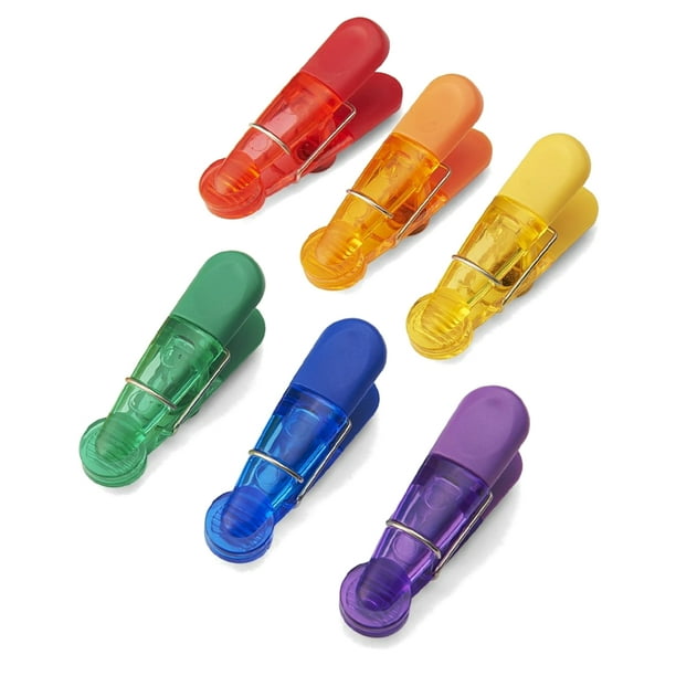 Farberware Colorful 6 Piece Magnetic Bag Clip Set - Walmart.com ...