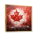 thumbnail image 2 of Designart "Canadian Flag Waving I" Canadian Floater Framed Wall Art Print, 2 of 7