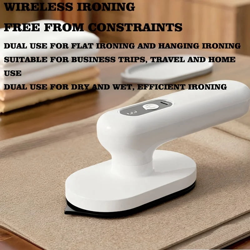 Portable Cordless Steam Iron, Foldable Electric Mini Travel Steamer with Digital Display