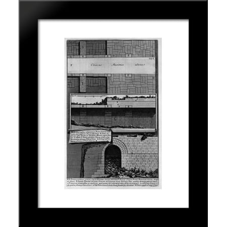 Construction details of the Cloaca Maxima 20x24 Framed Art Print by Piranesi,...