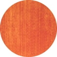 thumbnail image 1 of Ahgly Company Indoor Round Abstract Orange Contemporary Area Rugs, 6' Round, 1 of 1