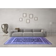 thumbnail image 3 of Ahgly Company Indoor Round Oriental Blue Industrial Area Rugs, 8' Round, 3 of 4