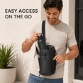 thumbnail image 4 of Aventra Magnetic Gym Bag Water Bottle Holder Crossbody Bottle Carrier with Phone Pocket and Adjustable Strap, Black, 4 of 7