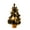Gold, variant on (Clearance) pdqouc 15.7 Inch Mini Christmas Tree, Small Artificial Christmas Tree with LED String Lights, Hanging Ornaments, Tabletop Christmas Tree with Lights for Holiday DIY Christmas Decorations