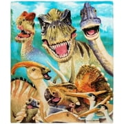 Dawhud Direct Dinosaurs Soft Throw Blanket, 100 Percent Polyester, 50" x 60"