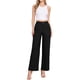 thumbnail image 2 of Allegra K Pantalones de Vestir de Pierna Ancha para Mujeres, Pantalones Elegantes de Cintura Alta para Trabajo XL Negro, 2 of 5
