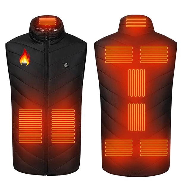 Chaleco calefactor de zona 9 de invierno Chaleco calefactor inteligente con control de temperatura de tres velocidades para hombre
