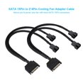 thumbnail image 4 of Cooling Fan Converter Cable, 22AWG Fan Adapter Cable Stable Durable 15Pin To 2x4Pin  For Office For Home, 4 of 8