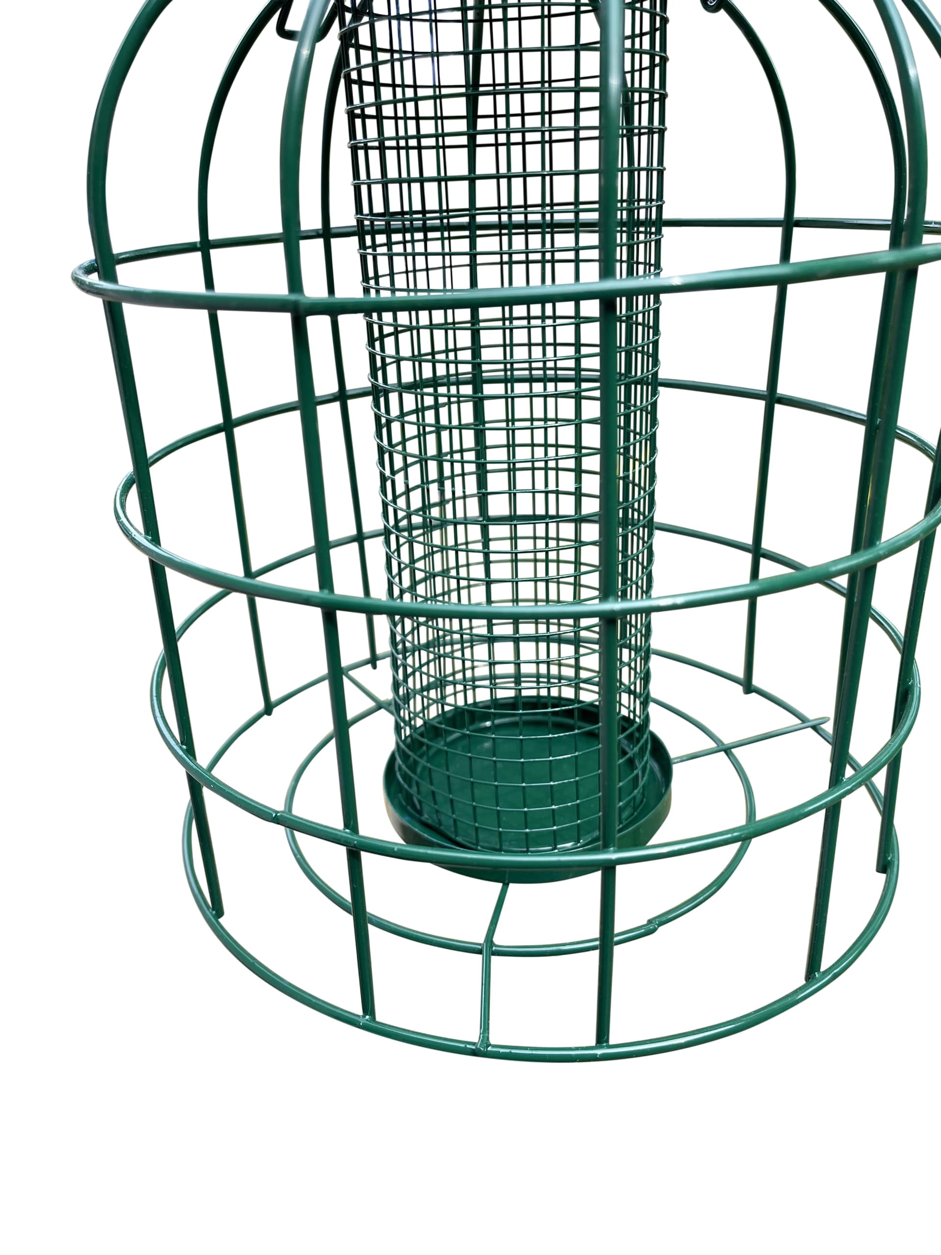 Garden Guru Squirrel Proof Bird Feeder – Outdoor Caged Mesh Seed Peanut Hanging Bird Feeder for Small Wild Birds – Premium Coated Steel & Metal Seed Guard - Chew Proof, Weather Resistant
