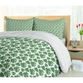 thumbnail image 5 of Ambesonne Philodendron Duvet Cover Sets, Detailed Drawn Leaves, 2-Queen, Fern Green and White, 5 of 7