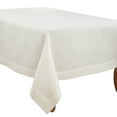 thumbnail image 4 of SARO 6300.W70140B 70 x 140 in. Rectangle Classic Hemstitch Border Tablecloth  White, 4 of 5