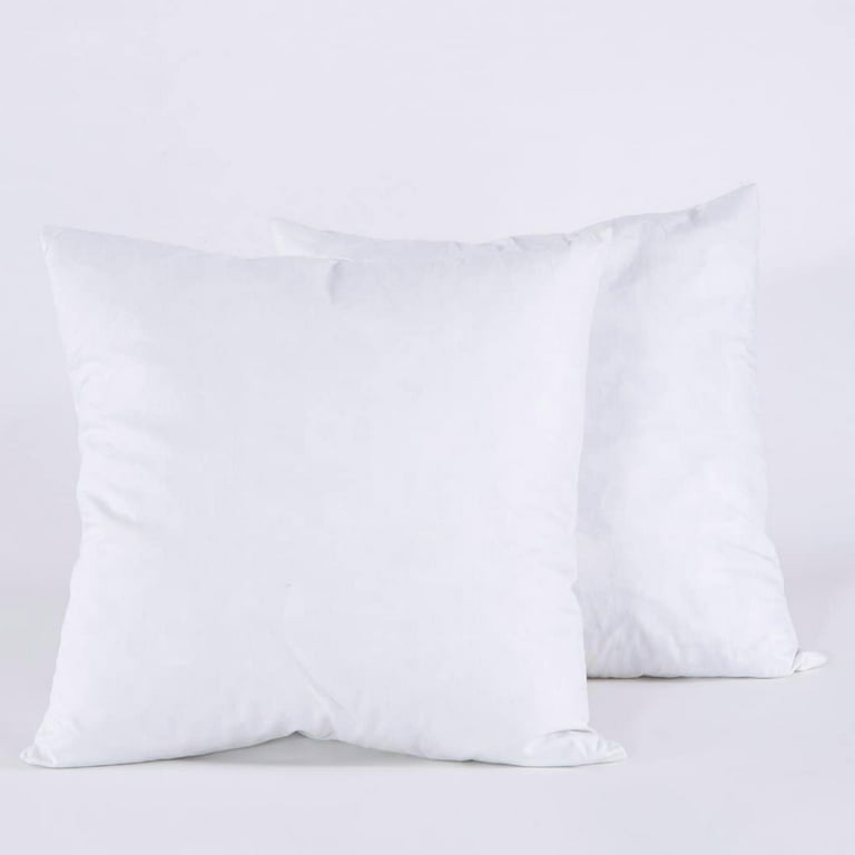 Puredown White Feather Pillows for Sleeping, Square Bed Pillows 12 x 20  inch, 18 x 18 inch, 20 x 20 inch, 26 x 26 inch, Set of 2