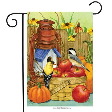 Autumn Display Birds Garden Flag Fall Apples Floral 12.5
