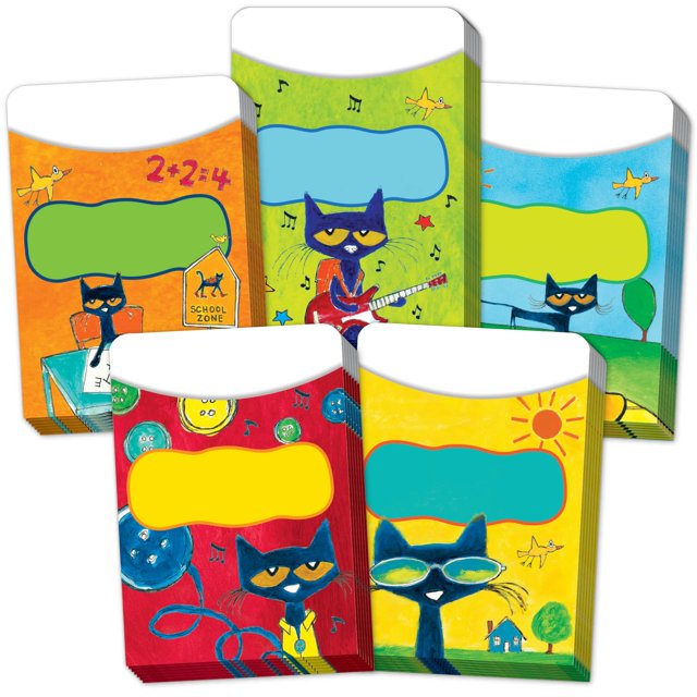 Library Pockets Edupress Pete The Cat, paquete múltiple de 35 unidades