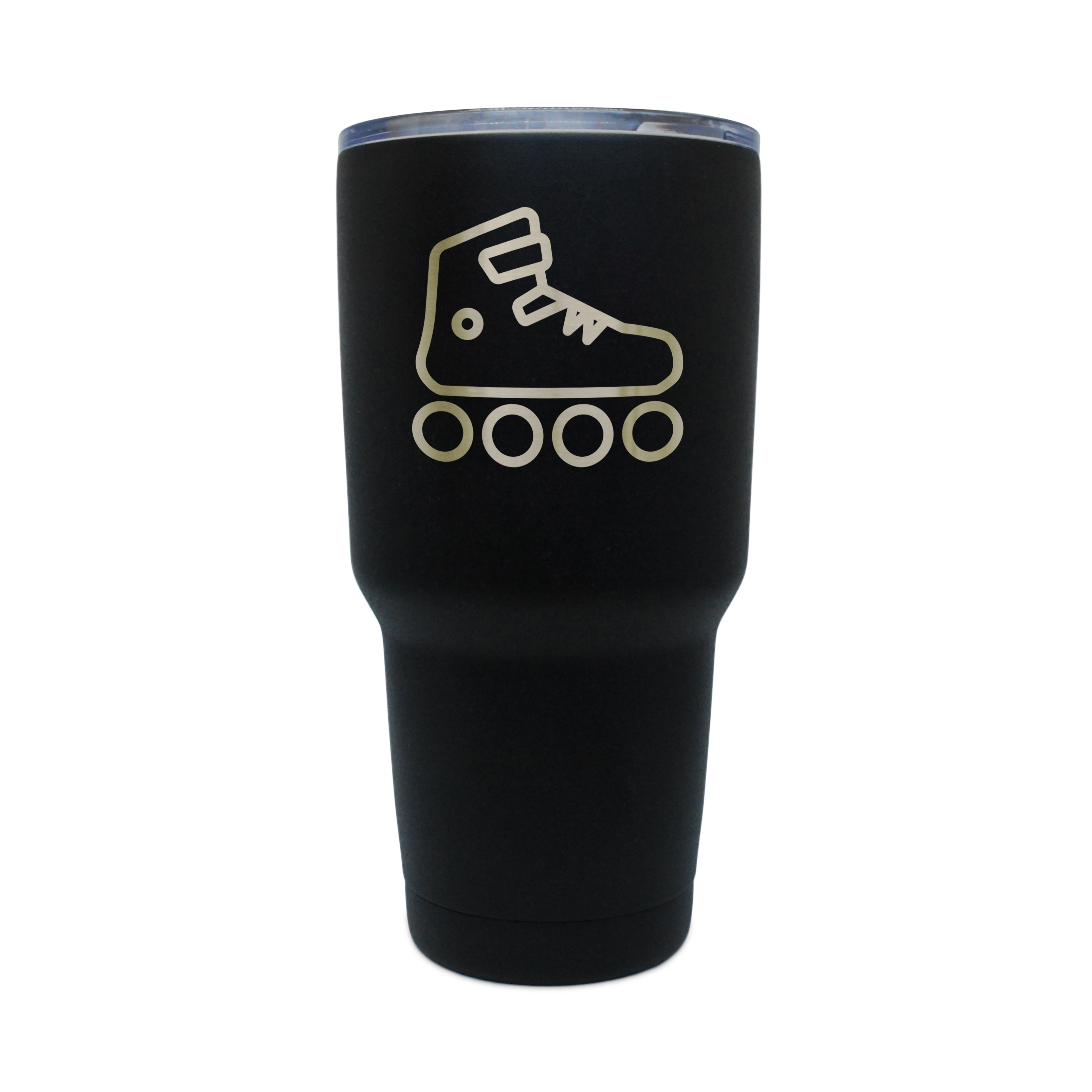 Rollerblades Black Stainless Steel Tumbler, 30 Oz Insulated Tumbler, Laser Etched In Usa by BigSpool Distributors