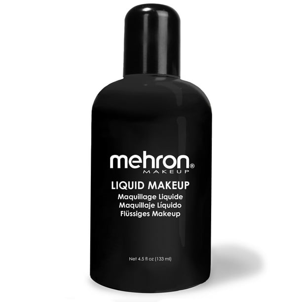 Pintura facial y corporal Mehron Liquid Makeup, 133 ml, color negro