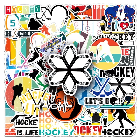 Paquete de pegatinas Hockey, 50 unidades, para adultos, adolescentes y niños
