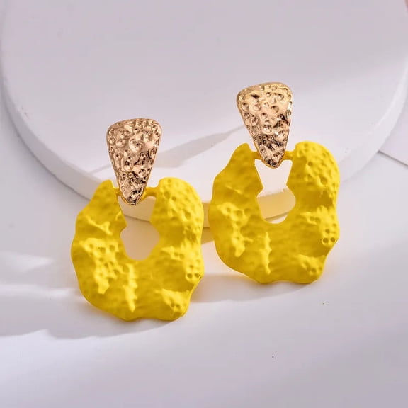RubyLee Elegance Stone Yellow Gold Drop Earrings for Women