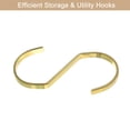 thumbnail image 3 of Unique Bargains 12Pcs 4.1 Inch Flat S Hooks Hanging Hook for Home Kitchen Storage, 7mm Gold, 3 of 6
