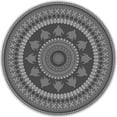 thumbnail image 1 of Ahgly Company Machine Washable Indoor Round Transitional Silver Gray Area Rugs, 4' Round, 1 of 1