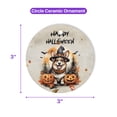 thumbnail image 5 of Happy Halloween Corgi Witches Hat Pumpkin Carving Ceramic Round Ornament Welsh Corgi Dog Lover Gifts Idea Home Tree Decor - 02019, 5 of 5