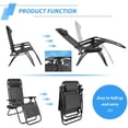 thumbnail image 3 of SAYFUT Outdoor Zero Gravity Chairs Set of 2 with Pillows Cup Holders and Matching Table with Built-in Cup Holders, 3 of 7