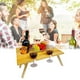 thumbnail image 3 of Mesa De Picnic De Vino Al Aire Libre Mesa De Picnic Portátil Plegable Y Bandeja De Queso Con Arreglo De Comida Estable Mesa De Copa De Vino De Madera Maciza Para Conciertos En El ANGGREK  Otros, 3 of 6