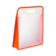 thumbnail image 4 of jinwen File Bag Clear Document Bag Art Portfolio Bag for Projects Classroom Teacher Orange, 4 of 9