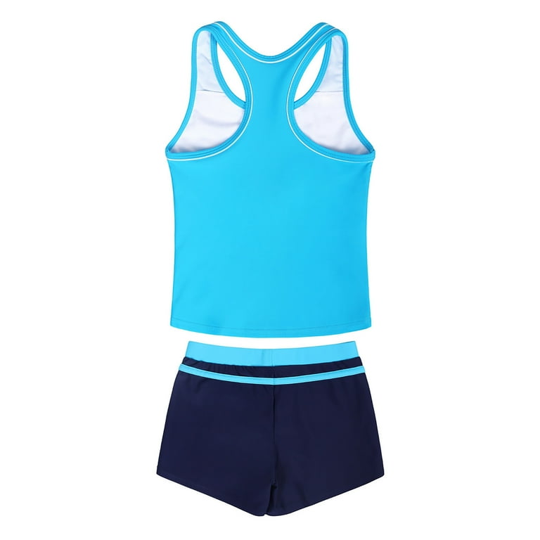YiZYiF Meisjesbikini tankini set 2-delig kindersport zwempak tank top