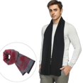 thumbnail image 4 of Bufanda cálida de cachemira de invierno para hombre Trellis Borgoña, 4 of 5