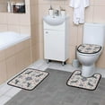 thumbnail image 6 of BZSMCE 4PCS Equestrian Floral Harmony Shower Curtain Set Bathroom Decorative Set, 6 of 8