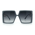 thumbnail image 3 of Womens Chic Designer Fashion Luxury Oversize Sunglasses Slate - Smoke, 3 of 8
