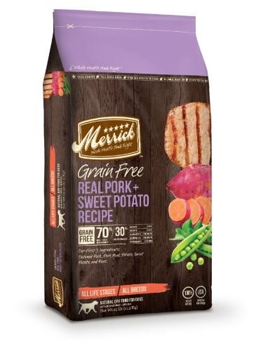 pork and sweet potato dog food
