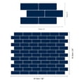 thumbnail image 5 of Walplus 12" x 6" 12 sheets Peel and Stick Tile Backsplash for Kitchen Bathroom Decor Kitchen Decor Deep Blue Glossy, 5 of 7