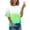 Mint Green, variant on Staron Women Gradient Tie Dye Tshirt Round Neck Short Sleeve Casual Comfy Fashion Loose Vacation Beach Blouse Tops, Purple S