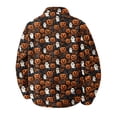 thumbnail image 5 of Mens Halloween Corduroy Jacket Lapel Collar Button Down Shirt With Pockets Long Sleeve Pumpkin Ghost Print Loose Fit Fall Winter Shacket Jackets, 5 of 6