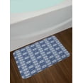 thumbnail image 2 of Blue Mandala Bath Mat, Pattern with Large Flowers and Curls Contrasting Colors Baroque Design, Plush Bathroom Decor Mat with Non Slip Backing, 29.5" X 17.5", Navy Blue White, by Ambesonne, 2 of 2