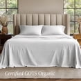 thumbnail image 3 of Bare Home Organic Jersey Sheet Set - 100% Organic Cotton - Deep Pocket - 4 Piece - King, White, 3 of 10