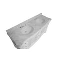 thumbnail image 6 of Katherine 72" Double Bathroom Vanity with White Cabinet and Carrara Marble Top, 6 of 6