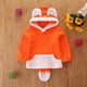 thumbnail image 2 of Sudadera Para Niños Pequeños Bebés Niños Otoño Invierno Estilo Animal Fleece Pullover Suéter Con Capucha Top Naranja Odeerbi LM103-6907, 2 of 9